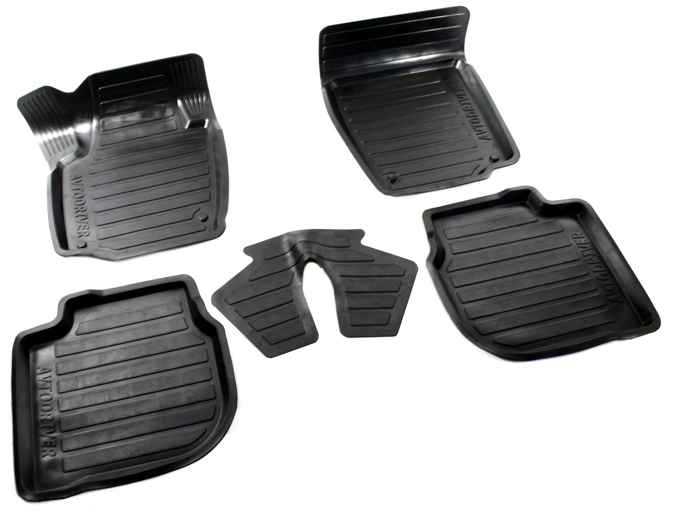 Коврики в салон автомобиля Avtodriver, для Skoda Rapid, 2014-, ADRAVG002, резиновые, с бортиком, черный