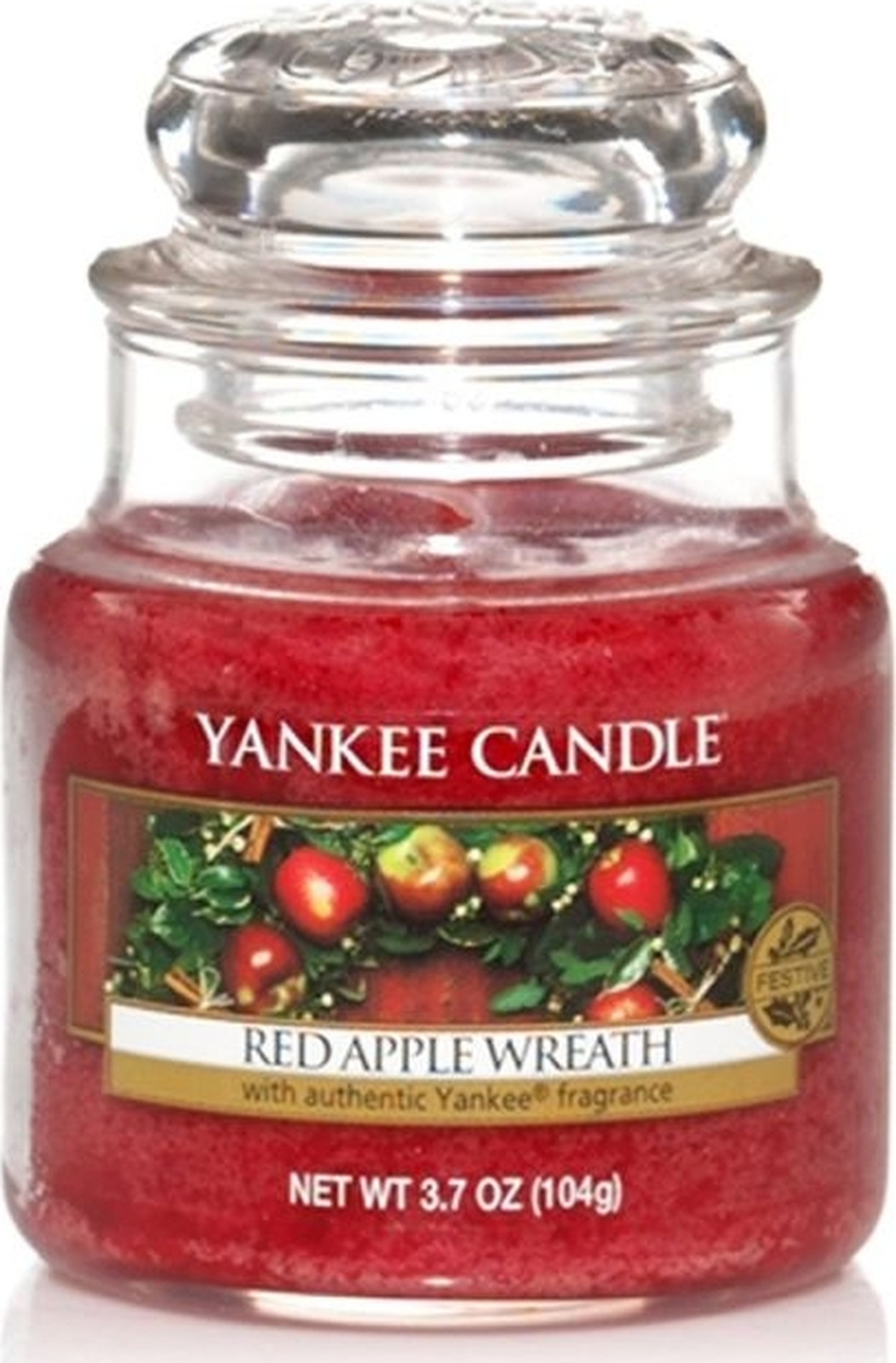 фото Свеча ароматизированная Yankee Candle "Венок из красных яблок", в стеклянной банке, 1120699E, 104 г