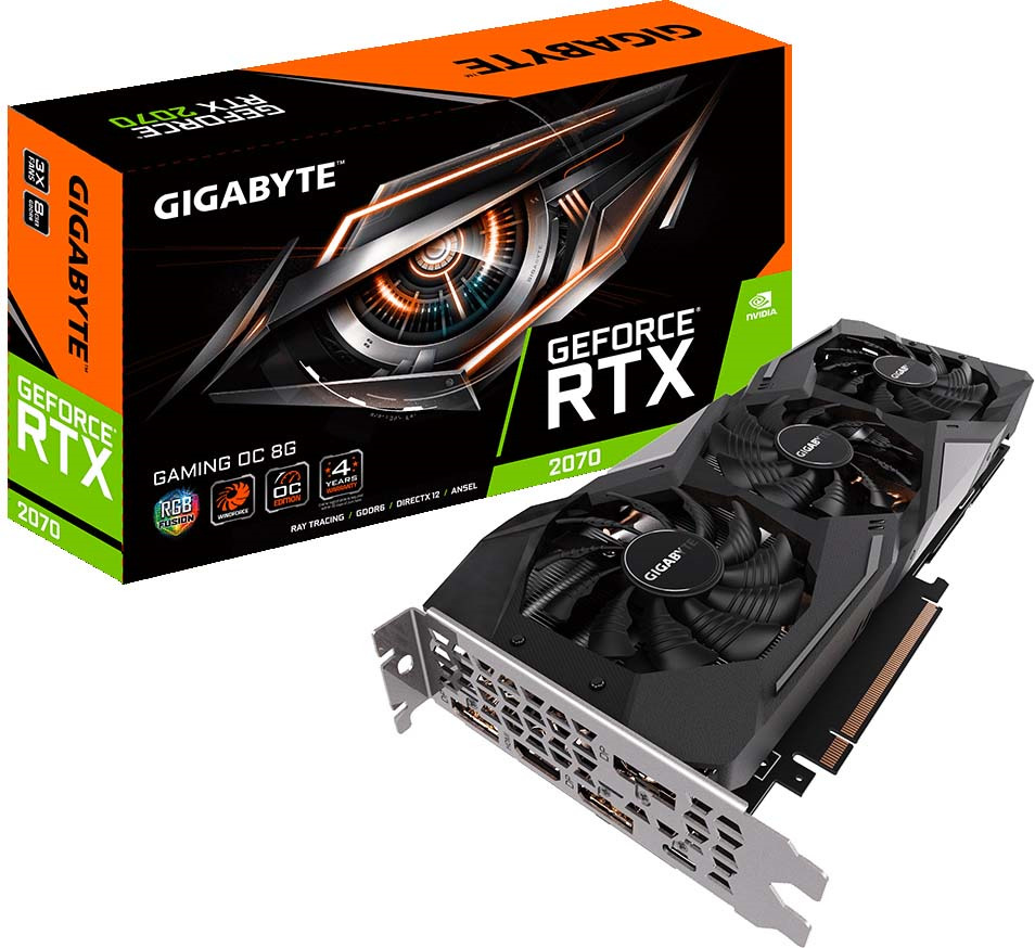 фото Видеокарта Gigabyte GeForce RTX 2070 Gaming OC 8GB, GV-N2070Gaming OC-8GC