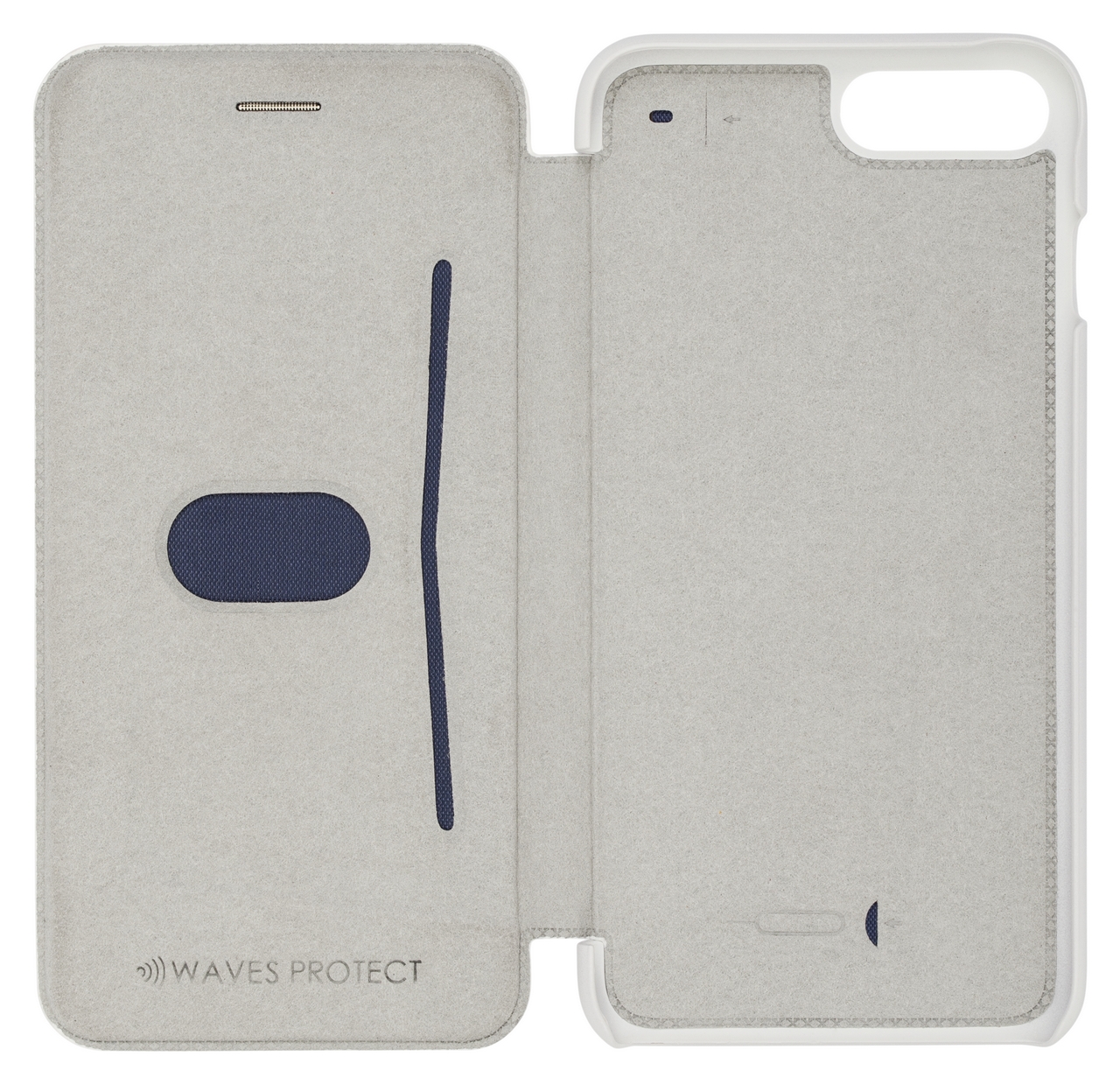 фото Чехол для сотового телефона Waves Protect Чехол кожаный для iPhone 7 Plus, 8 Plus white, белый