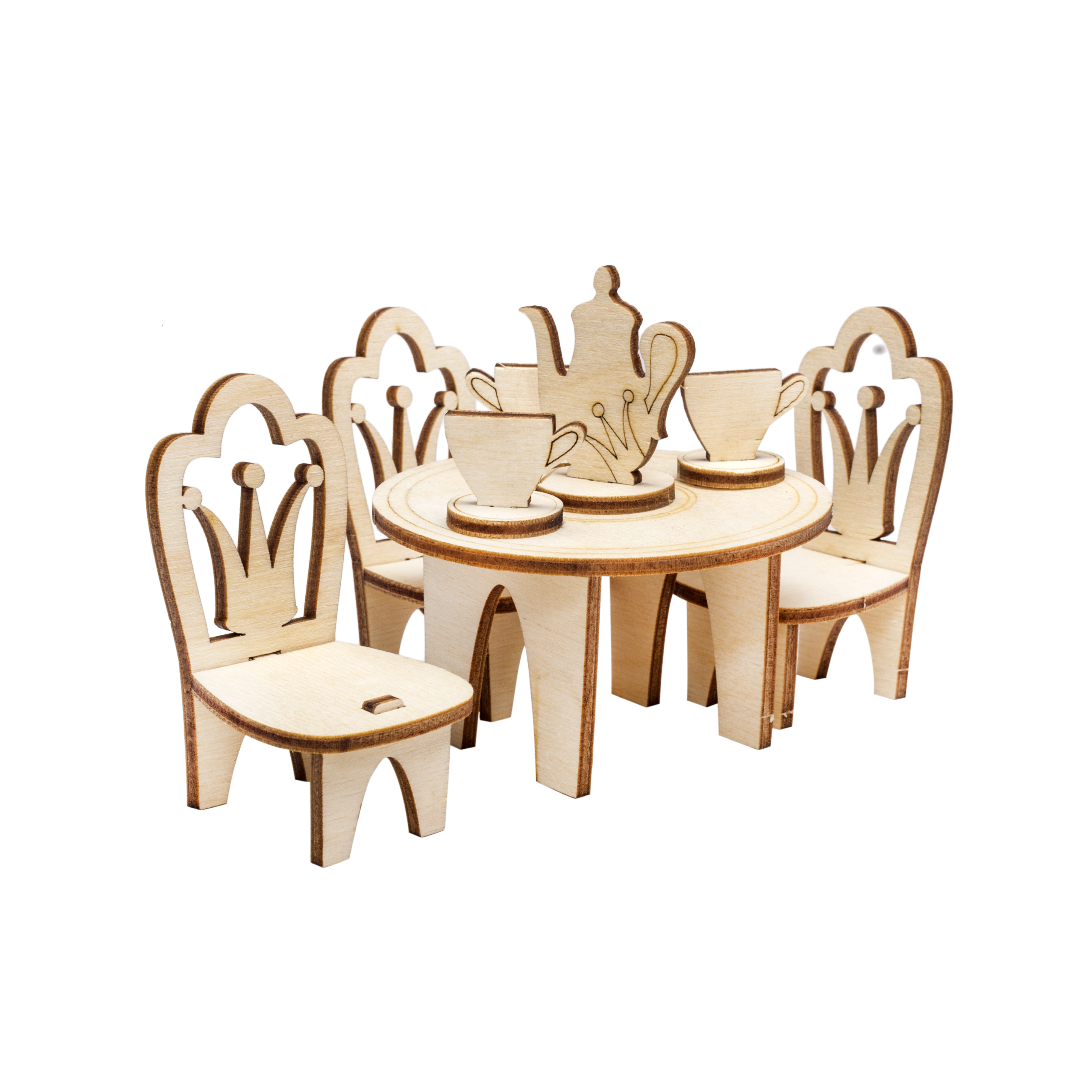 фото Мебель для кукол Iq Format Столик со стульями