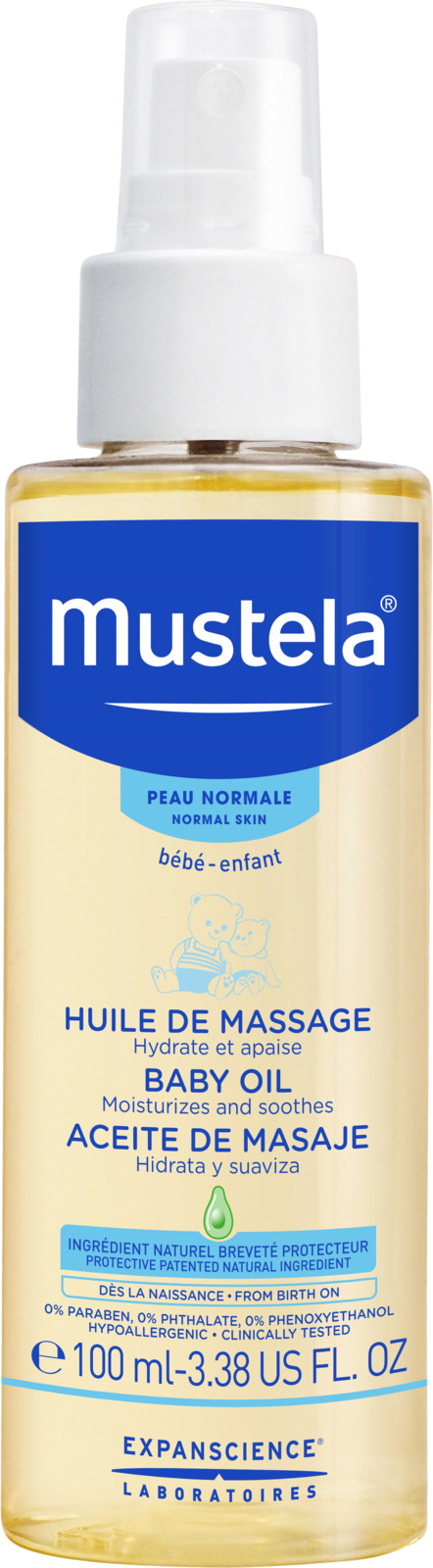 фото Масло массажное Mustela для новорожденных, 100 мл