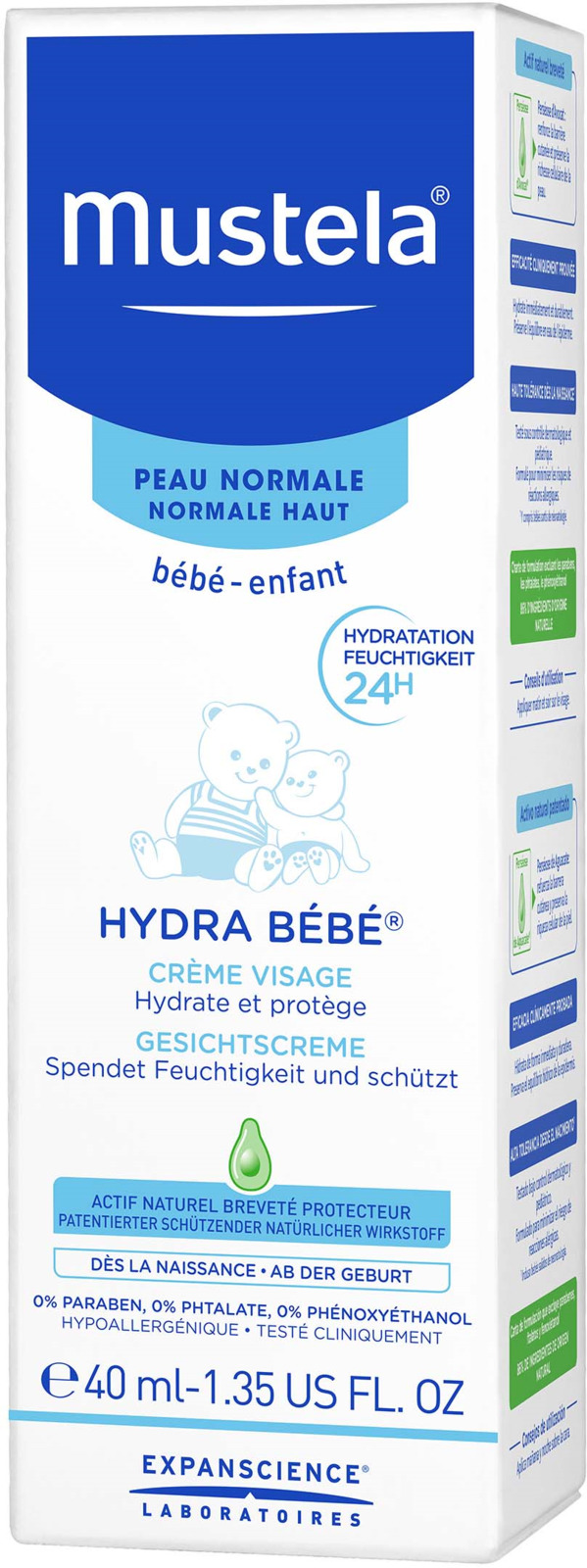 фото Крем для лица Mustela Hydra-Bebe увлажняющий, детский, 40 мл