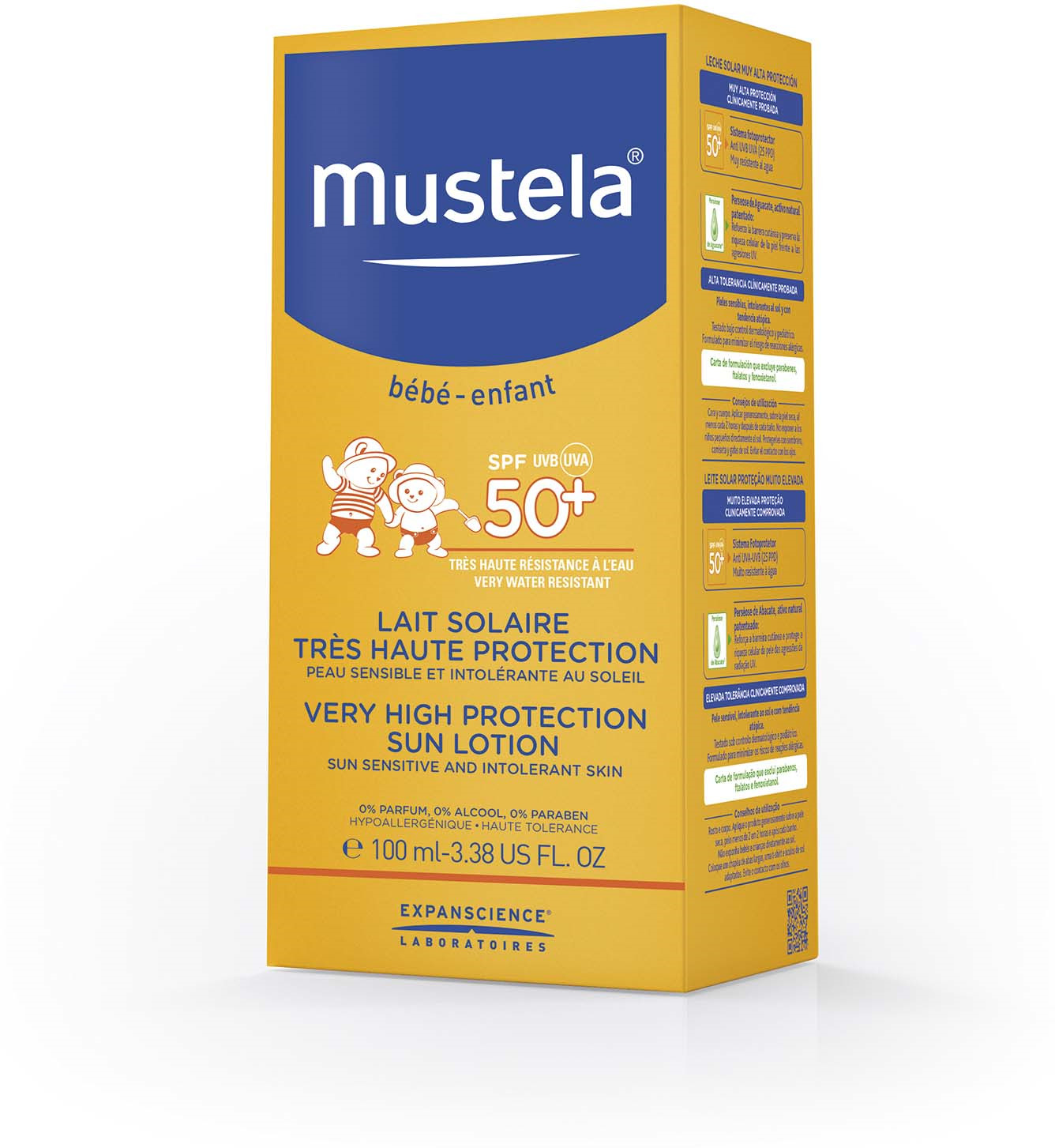 фото Молочко солнцезащитное Mustela с очень высокой степенью защиты, SPF 50+, 100 мл