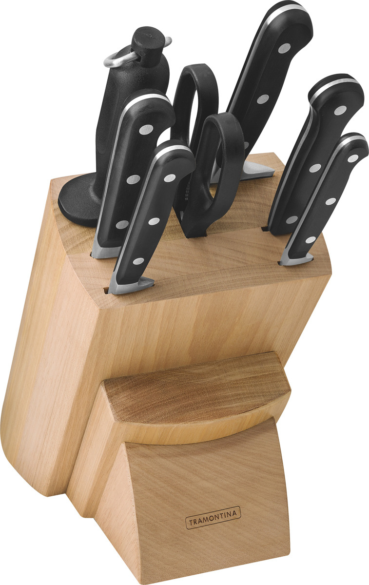 фото Набор кухонных ножей Tramontina Century, 24099/035-TR, черный, 8 предметов