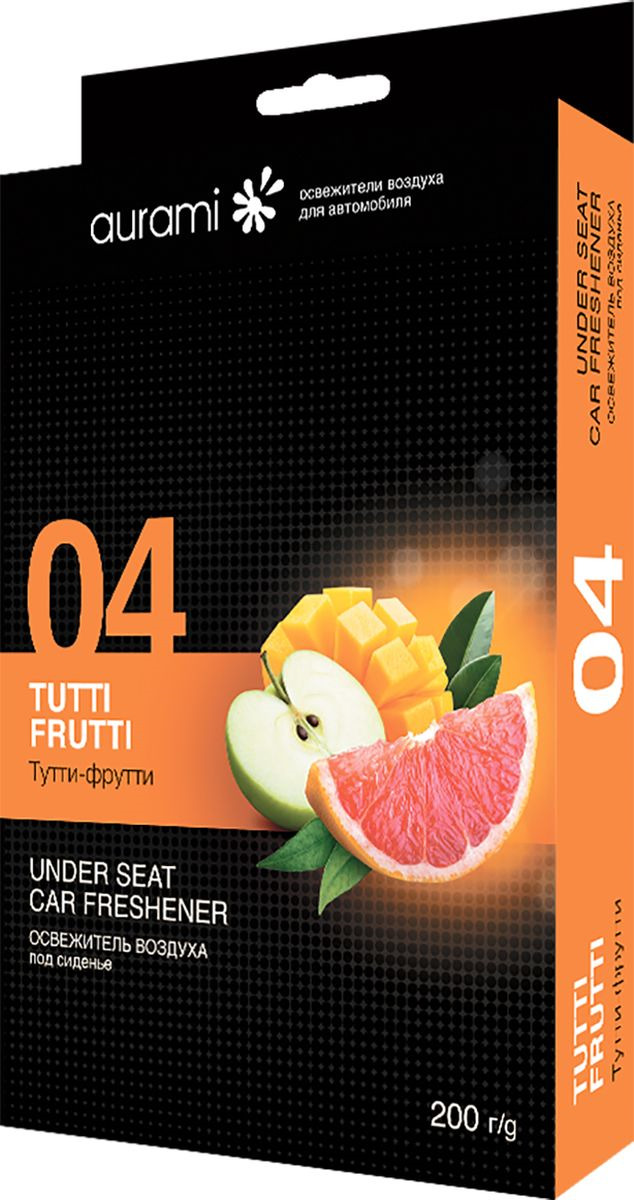 фото Ароматизатор автомобильный Aurami "04 Тутти-фрутти", STD-04, гелевый, 200 г