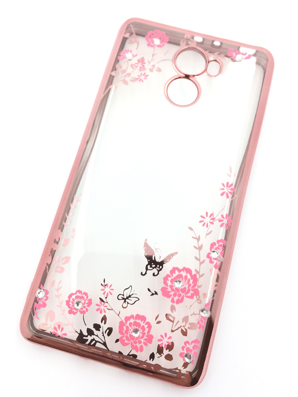 Чехол для сотового телефона Мобильная мода Xiaomi Redmi 4 Силиконовая, прозрачная накладка со стразами, розовый