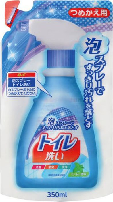 Чистящая спрей-пена для туалета Nihon Detergent, 822580, запасной блок, 350 мл