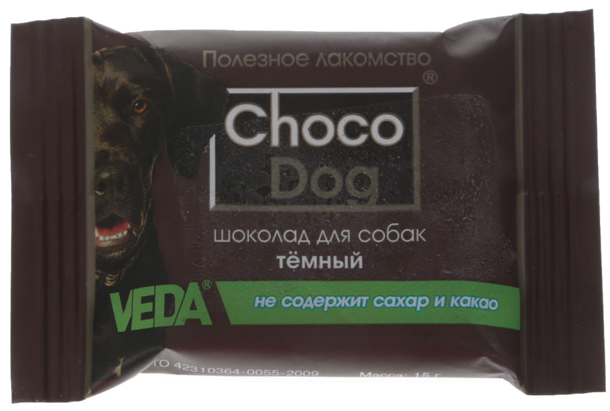 фото Лакомство для собак Choco Dog "Шоколад", темный, 15 г