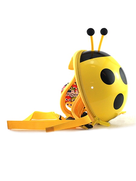 фото Ранец SUPERCUTE "Мини Рюкзак для девочек Божья Коровка" (с ремнем безопасности), цвет: желтый