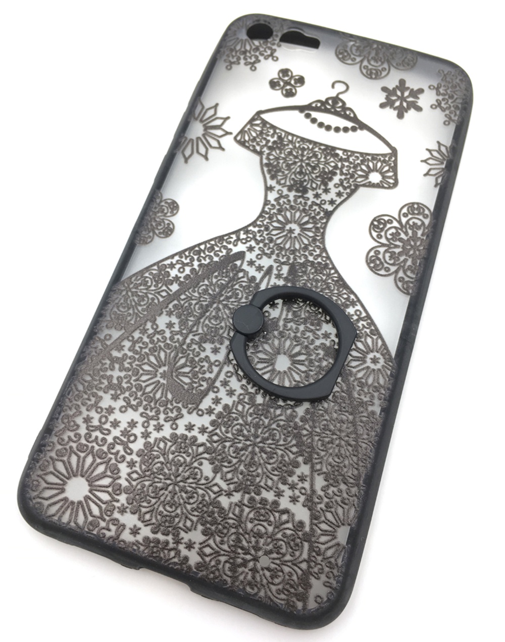 Чехол для сотового телефона Мобильная мода Xiaomi Mi6 Plus Накладка пластиковая с резиновыми краями, с кольцом, платье, 7120