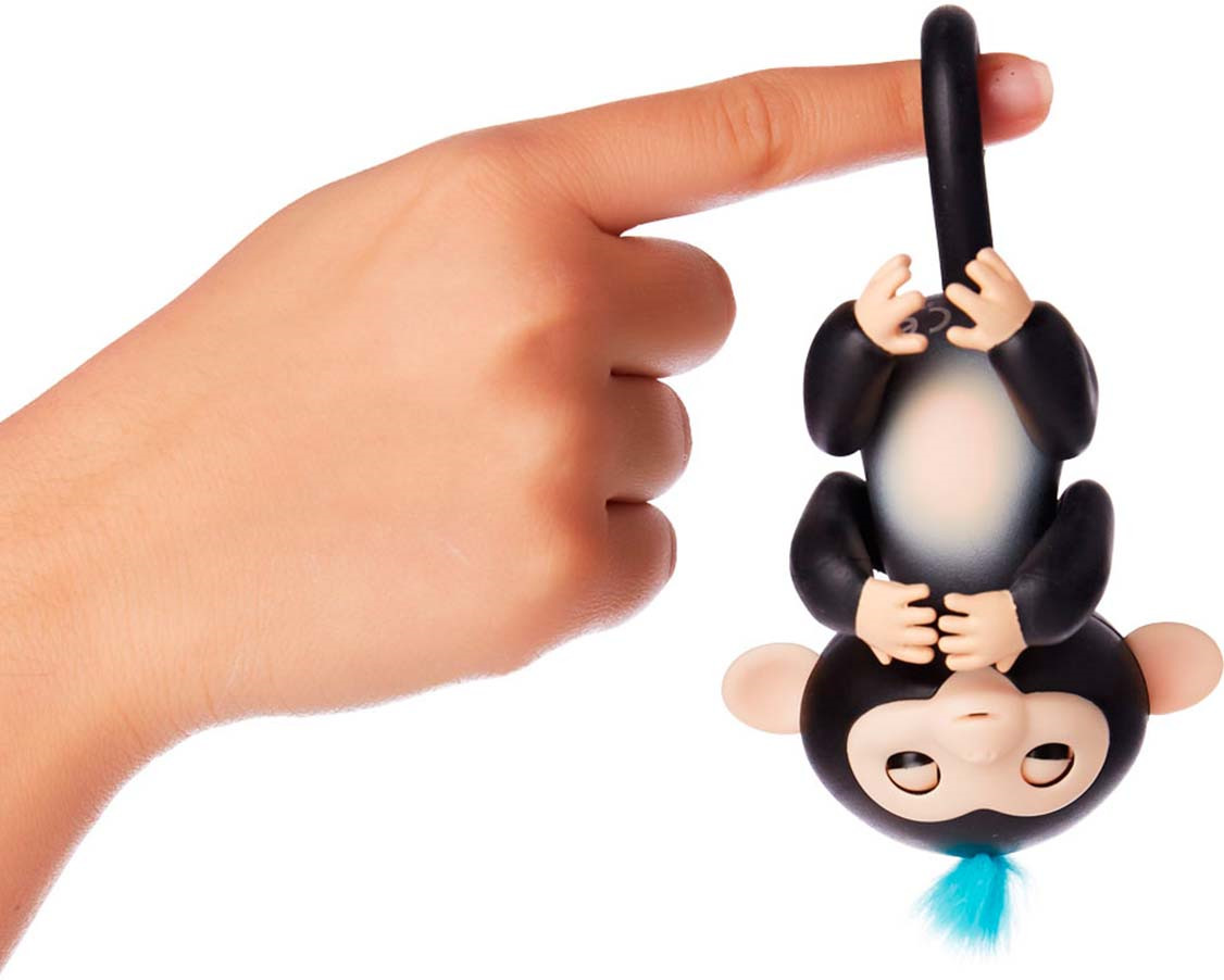 фото Fingerlings Интерактивная игрушка Обезьянка Финн цвет: черный, 12 см