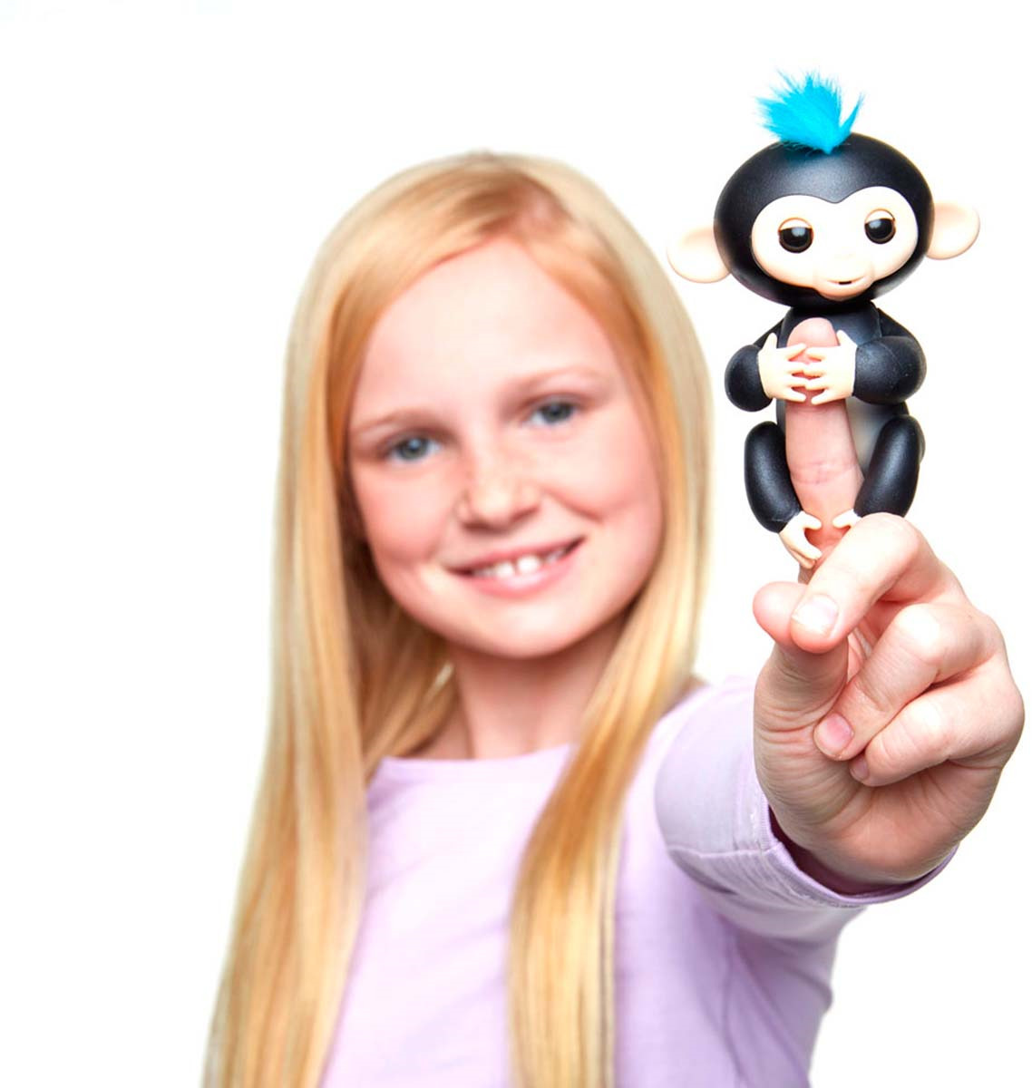 фото Fingerlings Интерактивная игрушка Обезьянка Финн цвет: черный, 12 см