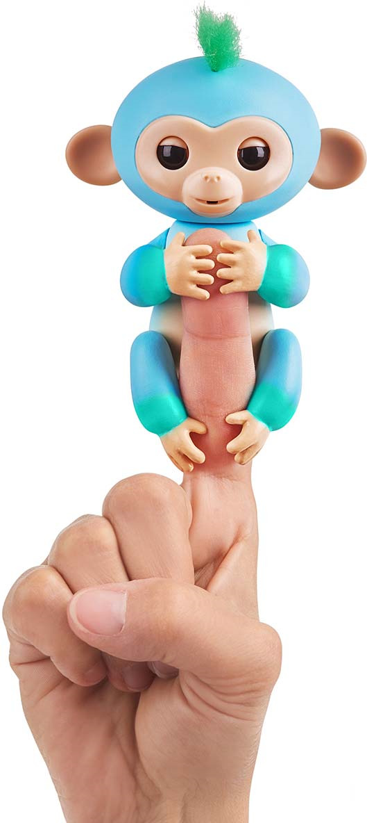 фото Fingerlings Интерактивная игрушка Обезьянка Чарли цвет голубой зеленый