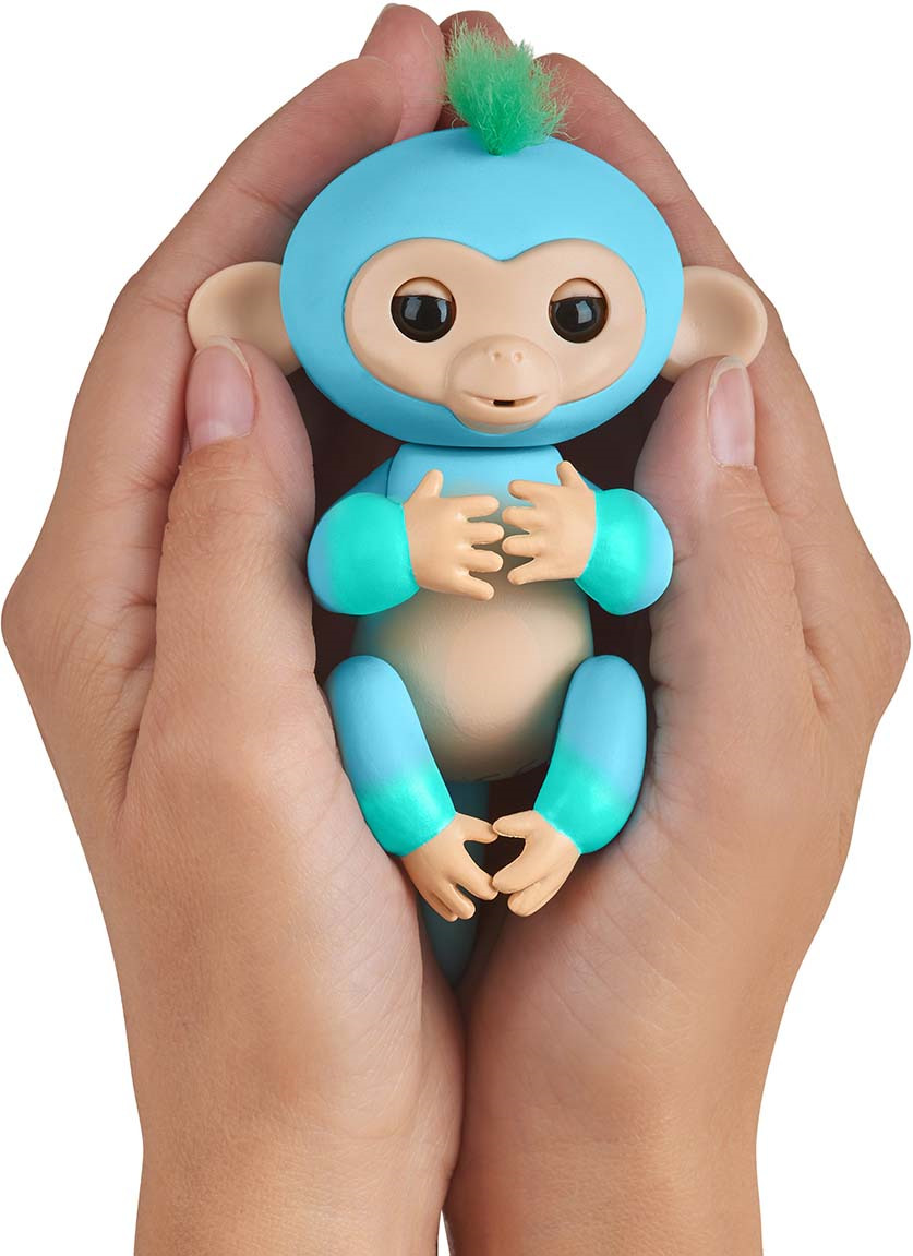 фото Fingerlings Интерактивная игрушка Обезьянка Чарли цвет голубой зеленый