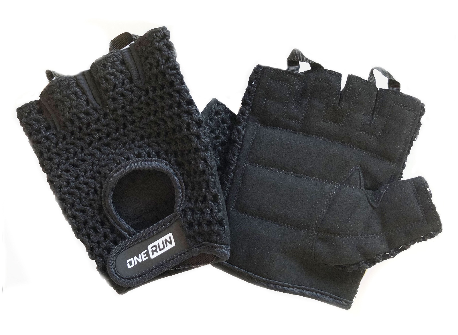 Перчатки для фитнеса OneRun, цвет черный, размер XL