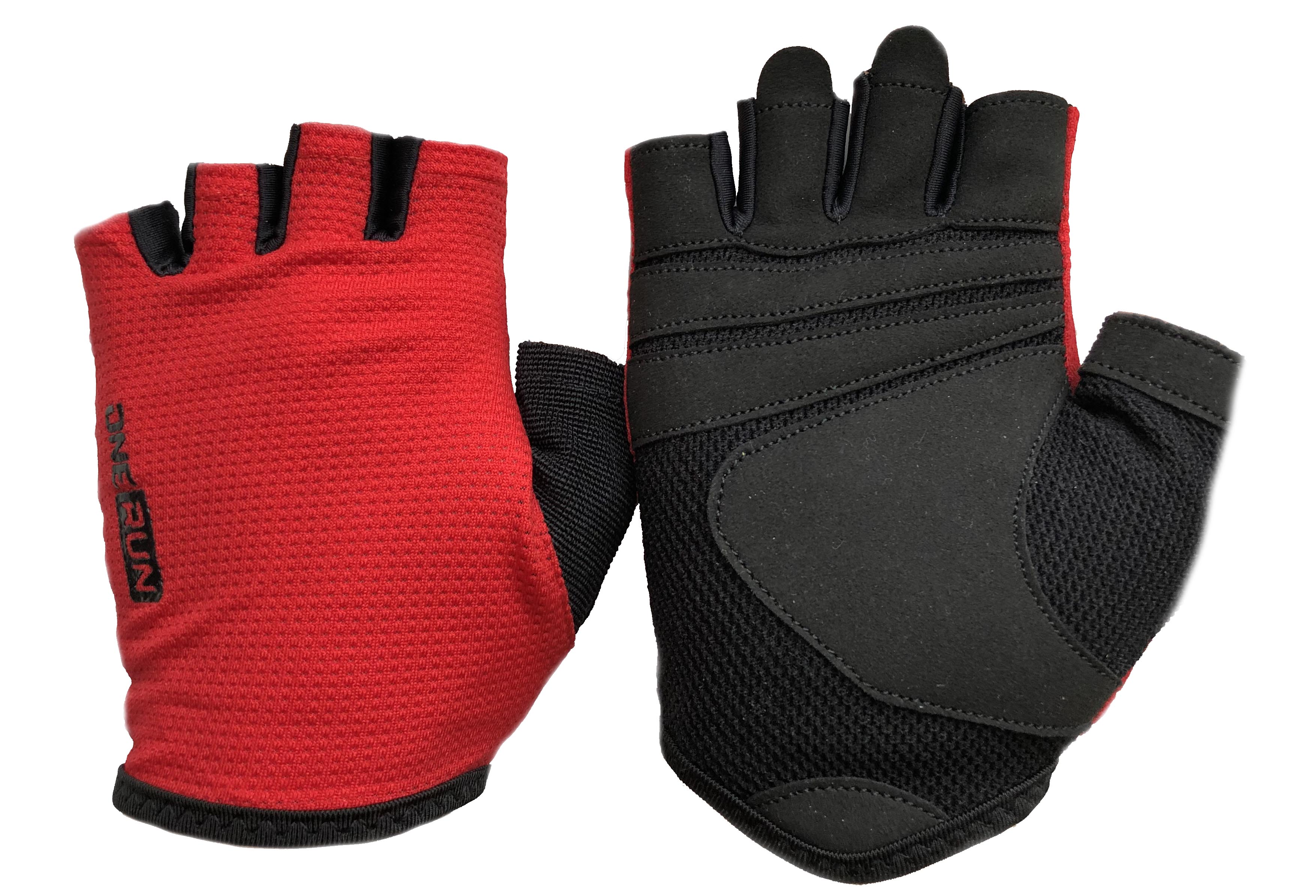 Перчатки для фитнеса OneRun женские, UNX-01-S, красный, черный, размер S