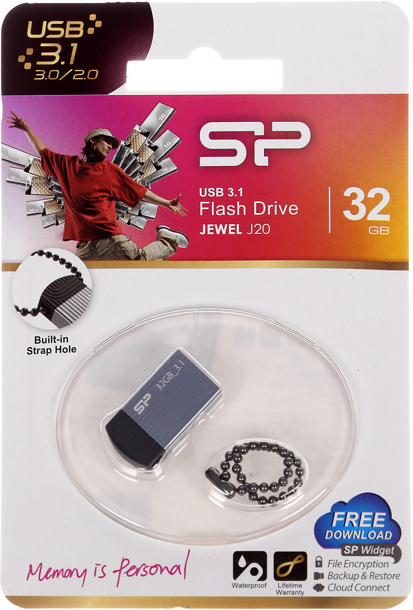 фото USB-накопитель Silicon Power Jewel J20 32GB, 498981, blue