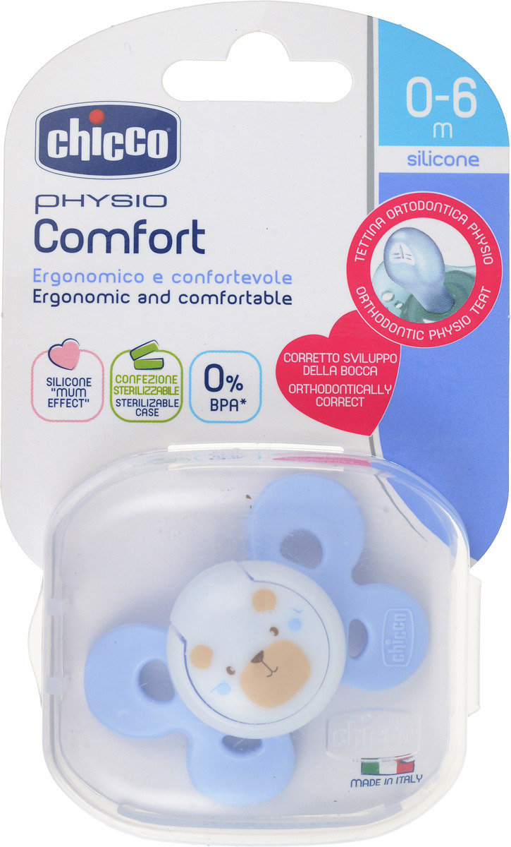 фото Пустышка Chicco Physio Comfort "Мишка", 310410123, сиреневый