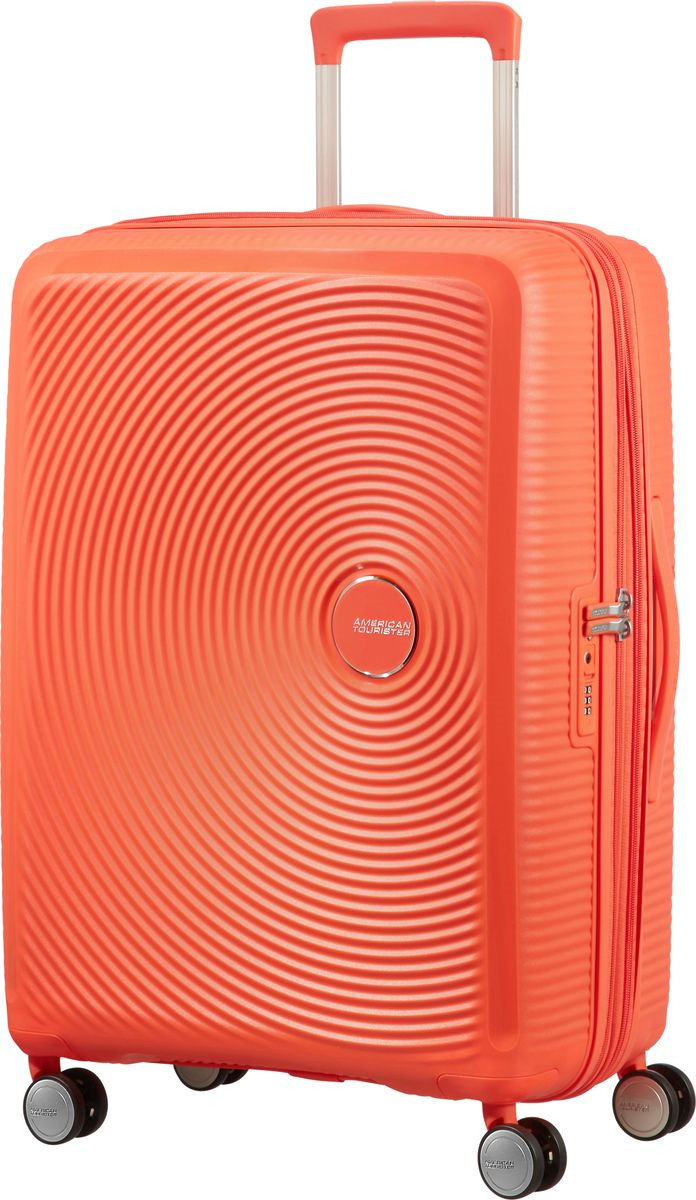 Чемодан American Tourister Soundbox, четырехколесный, 32G-66003, персиковый, 97 л