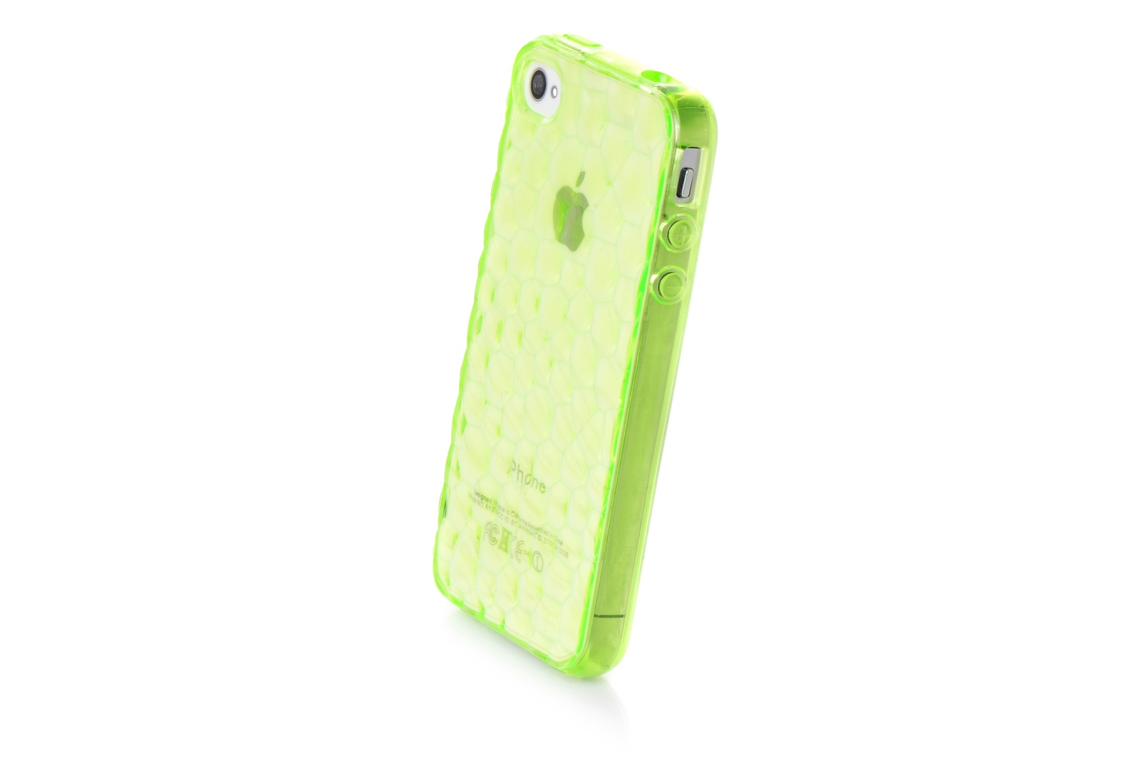фото Чехол накладка iPhone 4/4S силиконовый 3D соты зеленый No name