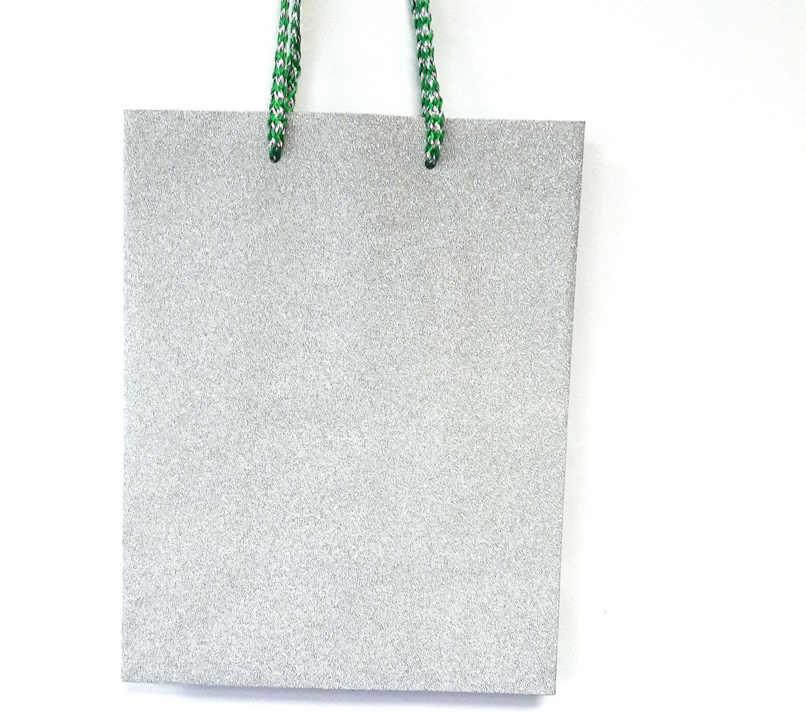 фото Пакет подарочный Яркий Праздник "Однотонный", цвет: серый, 17,8 х 22,9 х 10,2 см