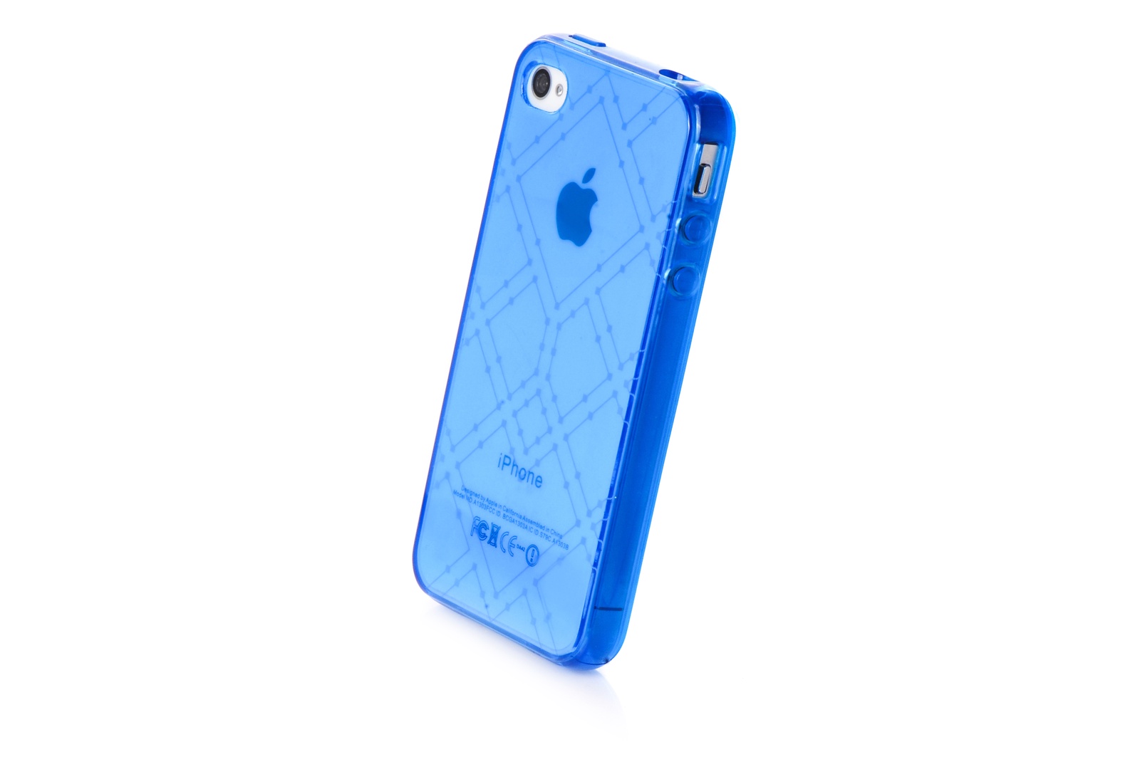 фото Чехол накладка iPhone 4/4S силиконовый ромбы синий No name