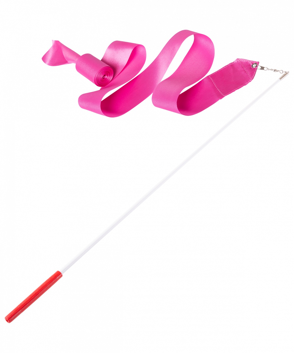 Лента для художественной гимнастики Amely AGR-201, УТ-00012839, 6 м, с палочкой 56 см, розовый
