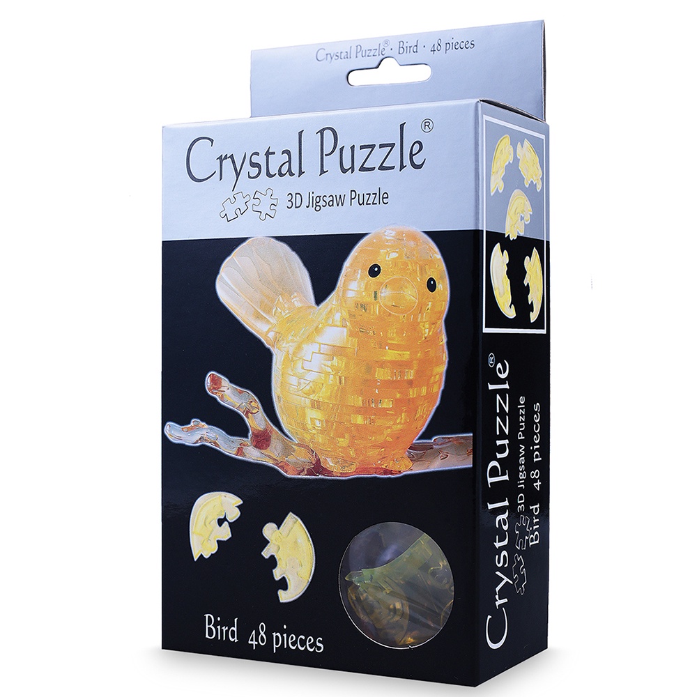 фото Головоломка Crystal Puzzle ПТИЧКА, 90125 золотой