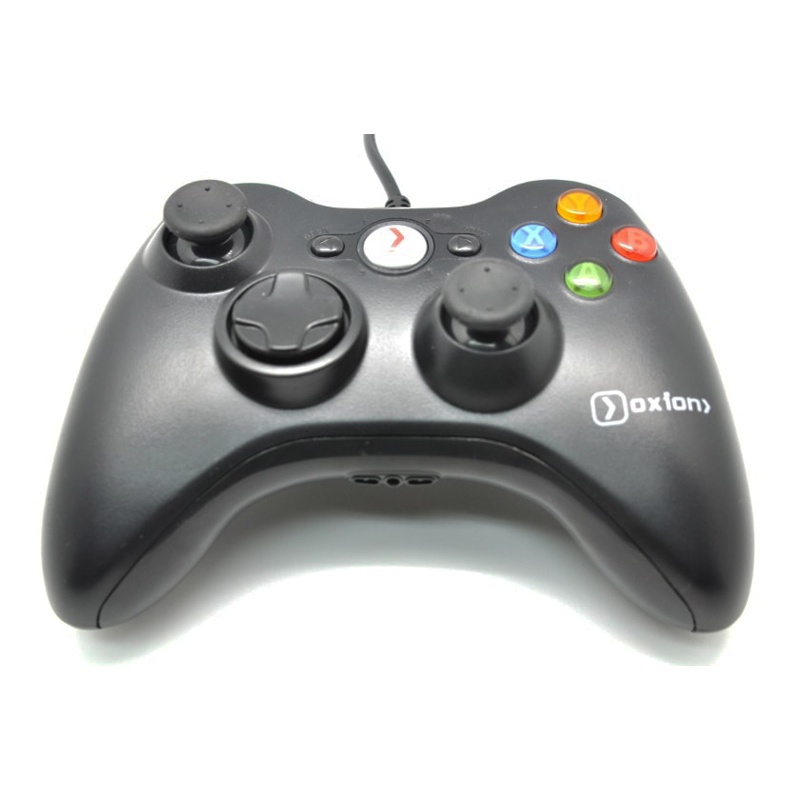 Геймпад OXION OGP06BK, Xbox 360, plug and play, с вибрацией, 2.2м, черный
