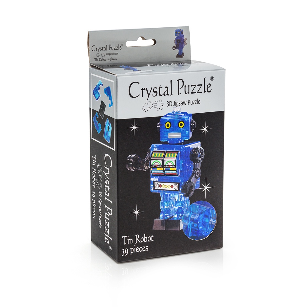 фото Головоломка Crystal Puzzle Робот, 90351, cиний