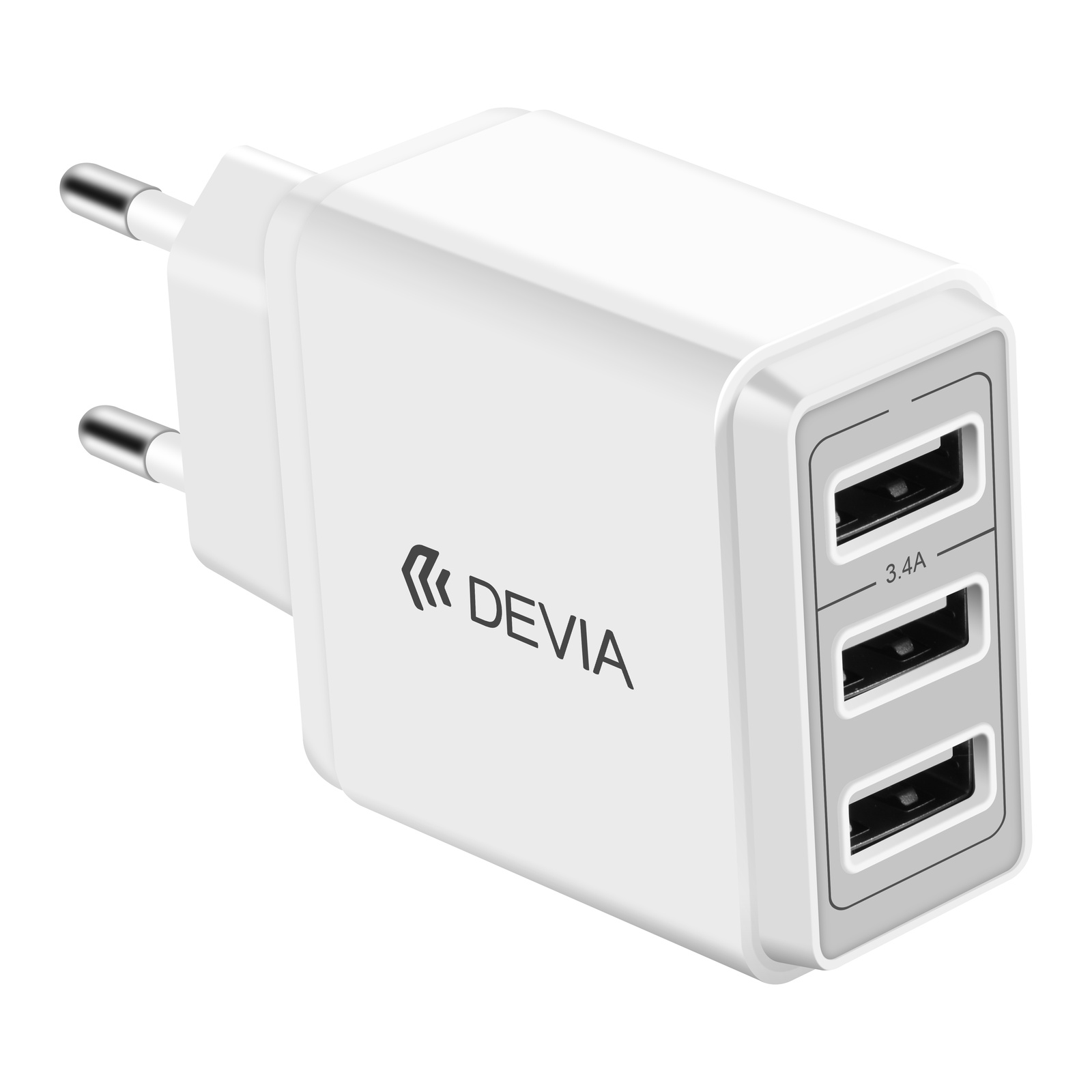 фото Зарядное устройство Devia Smart Series 3USB на 3 устройства, 2A, 6938595320460, белый