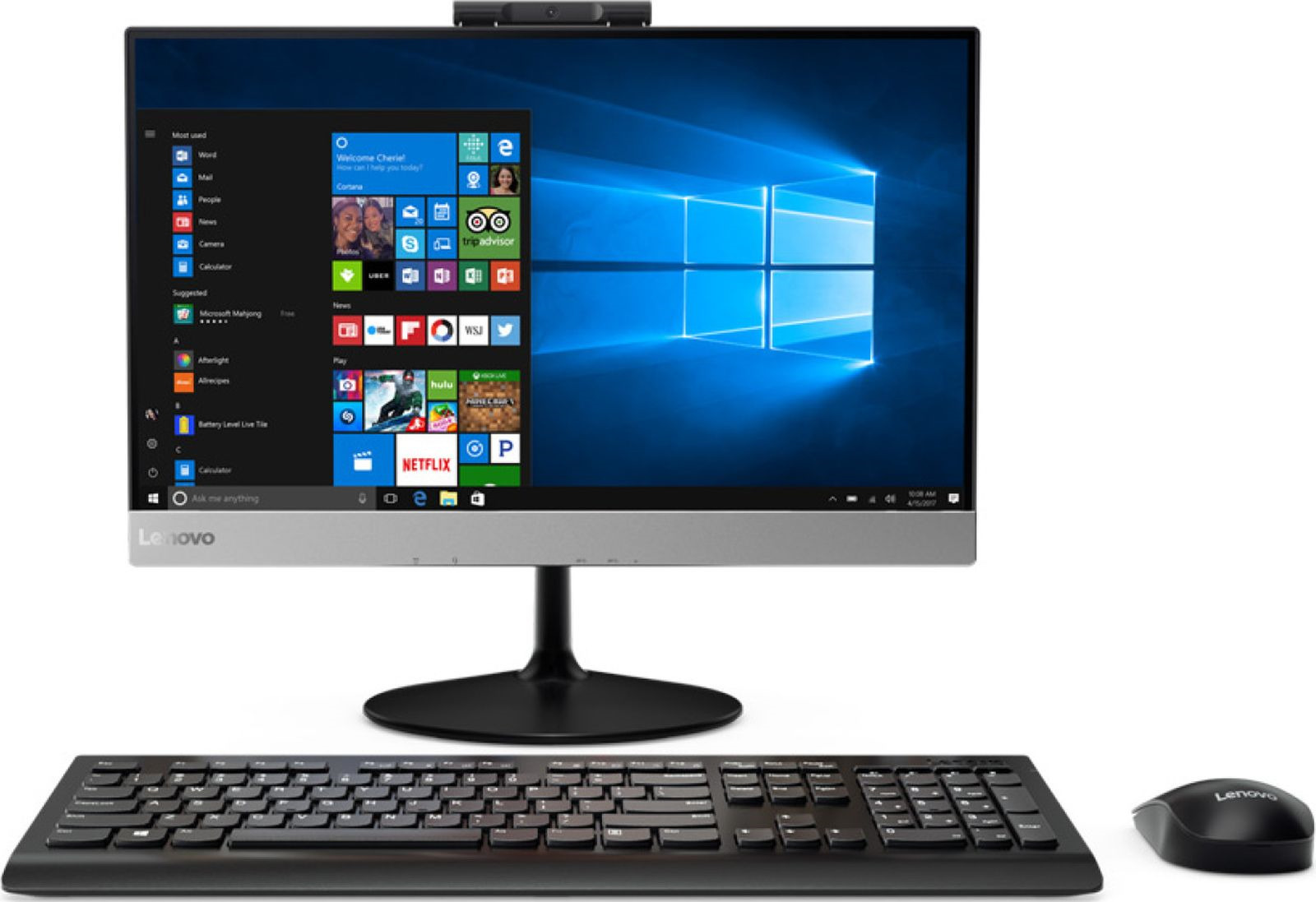 фото Моноблок Lenovo V410z, 10QV001FRU, 21.5", черный