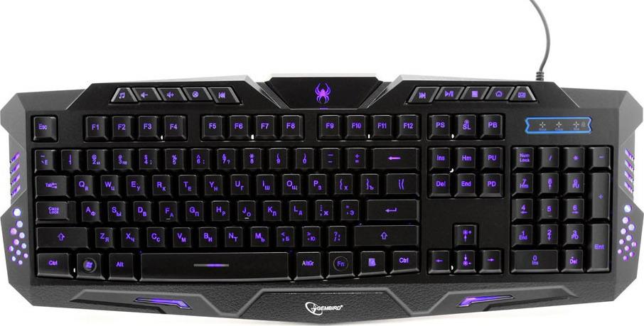 фото Клавиатура игровая Gembird KB-G11L, USB, 114 клавиш, черный