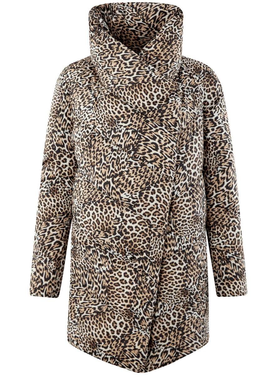 Куртка пальто oodji женская леопард