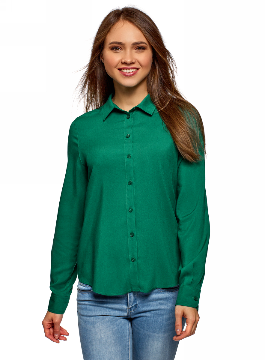 Рубашка зеленаяэ женская