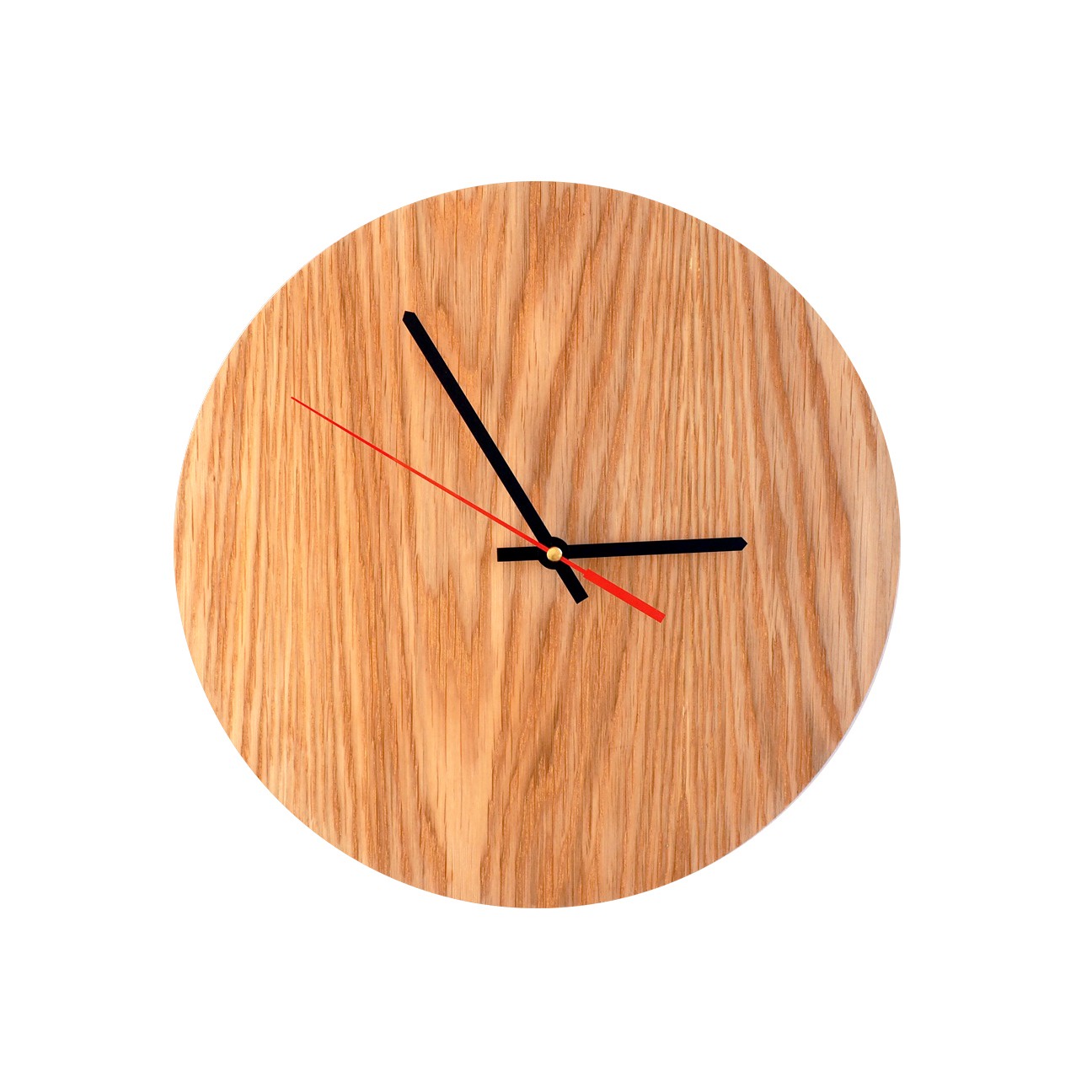 фото Настенные часы Roomton Simple, из дерева в скандинавском стиле 35 см