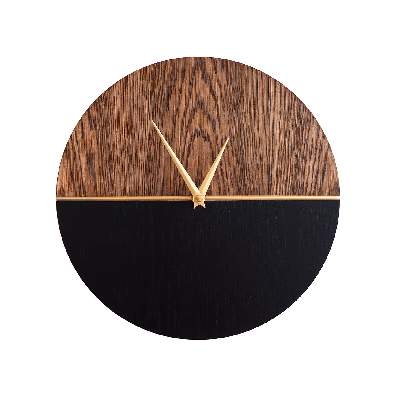 фото Настенные часы Roomton 30см, часы на стену из дерева, темно-коричневый