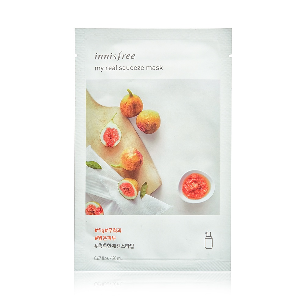 фото Маска для лица листовая Innisfree My Real Squeeze Mask Fig с экстрактом инжира, 20 мл