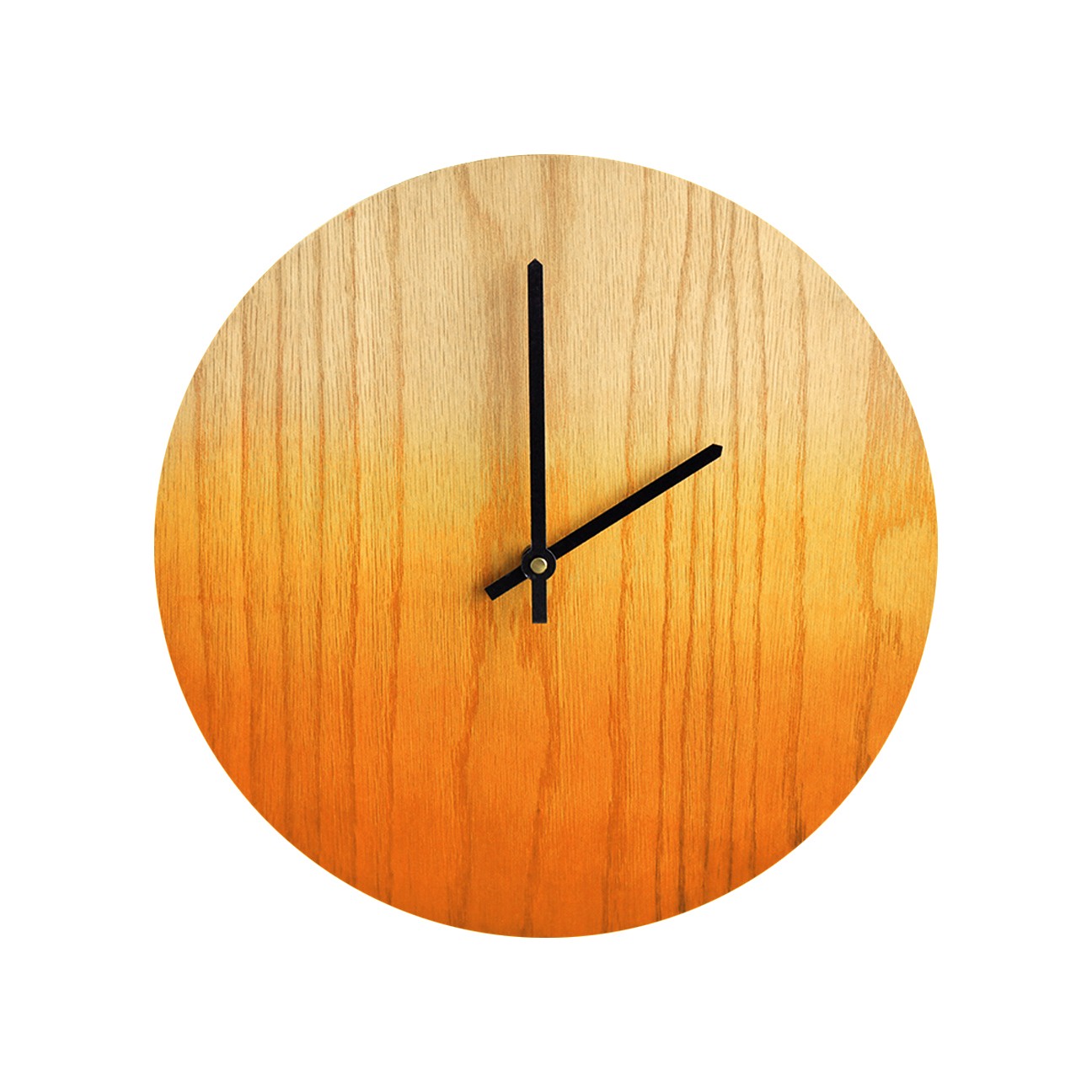 Настенные часы Roomton дизайнерские часы с росписью на дереве в скандинавском стиле, оранжевый