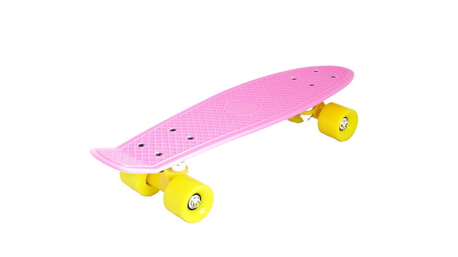 Розовые скейты. Скейт Yamba 100 розовый. Скейт veld-co 104625 (). Скейт пластиковый 22х6", желтый, бренд Moove&fun. Скейт розовый для девочек.