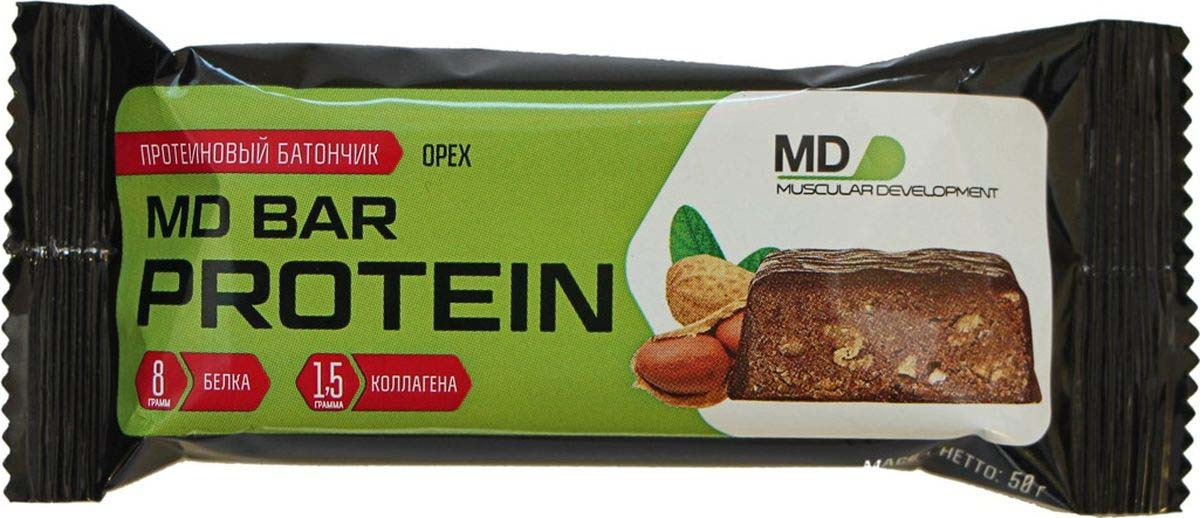 фото Протеиновый батончик MD Bar Protein, орех, 50 г