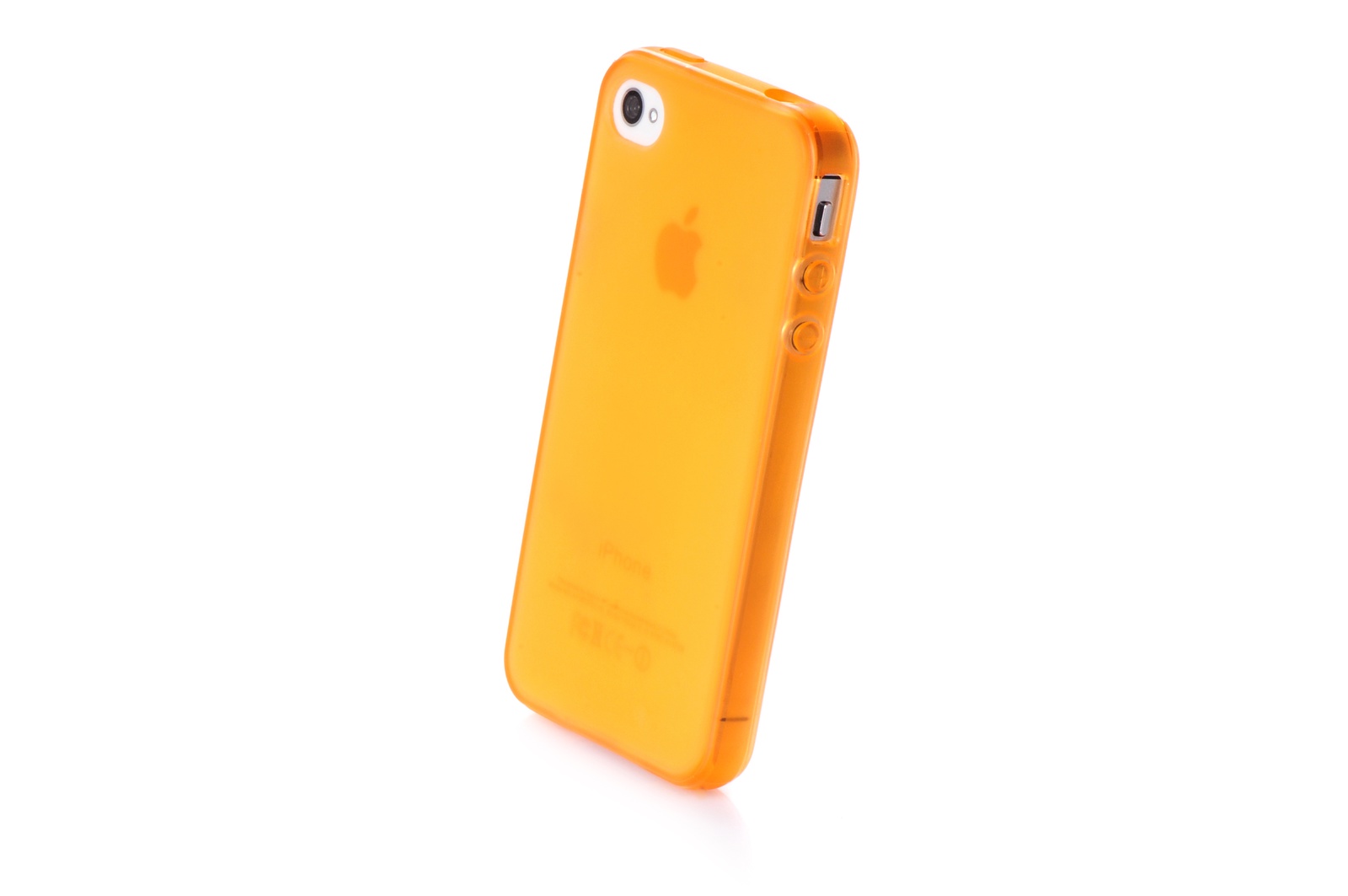 фото Чехол накладка iPhone 4/4S силиконовый матовый оранжевый No name