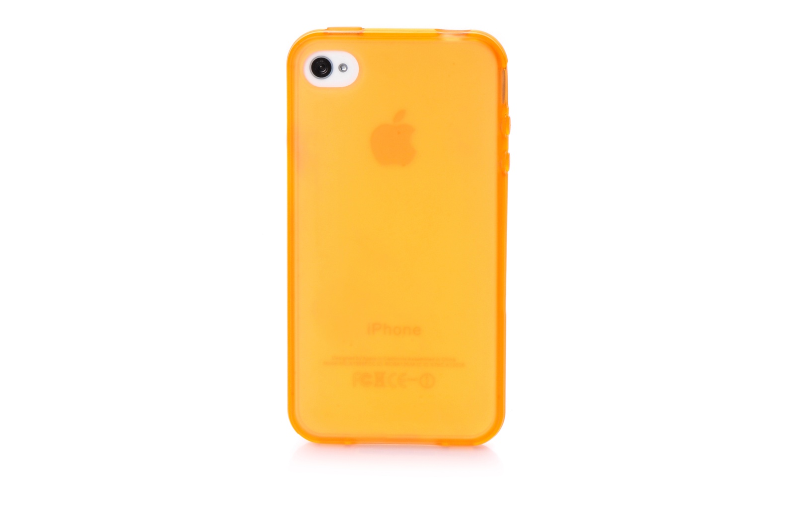 фото Чехол накладка iPhone 4/4S силиконовый матовый оранжевый No name