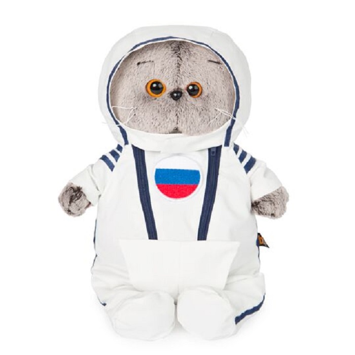 Мягкая игрушка Буди Баса Budibasa Басик в костюме космонавта, 30 см, Ks30-067 серый