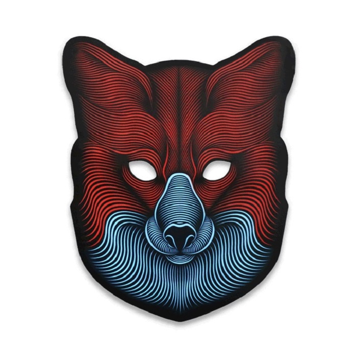 фото Карнавальный набор GeekMask Cветовая маска с датчиком звука GeekMask "Fox" (GM-FOX), GM-FOX оранжевый