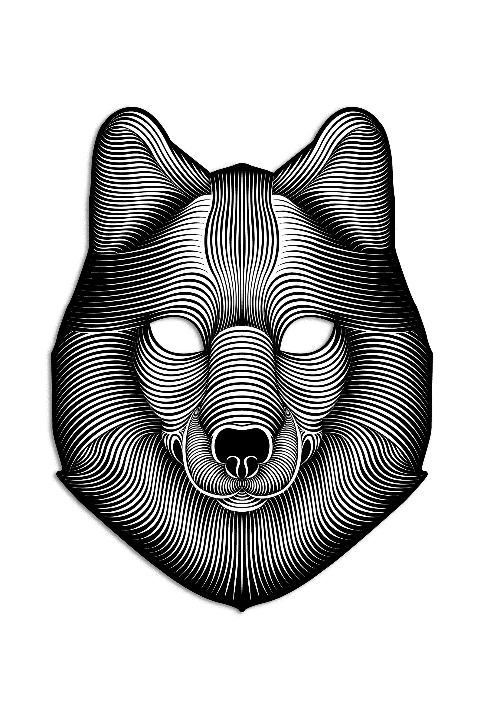 фото Карнавальный набор GeekMask Cветовая маска с датчиком звука GeekMask "Shadow Wolf" (GM-WLF), GM-WLF серый