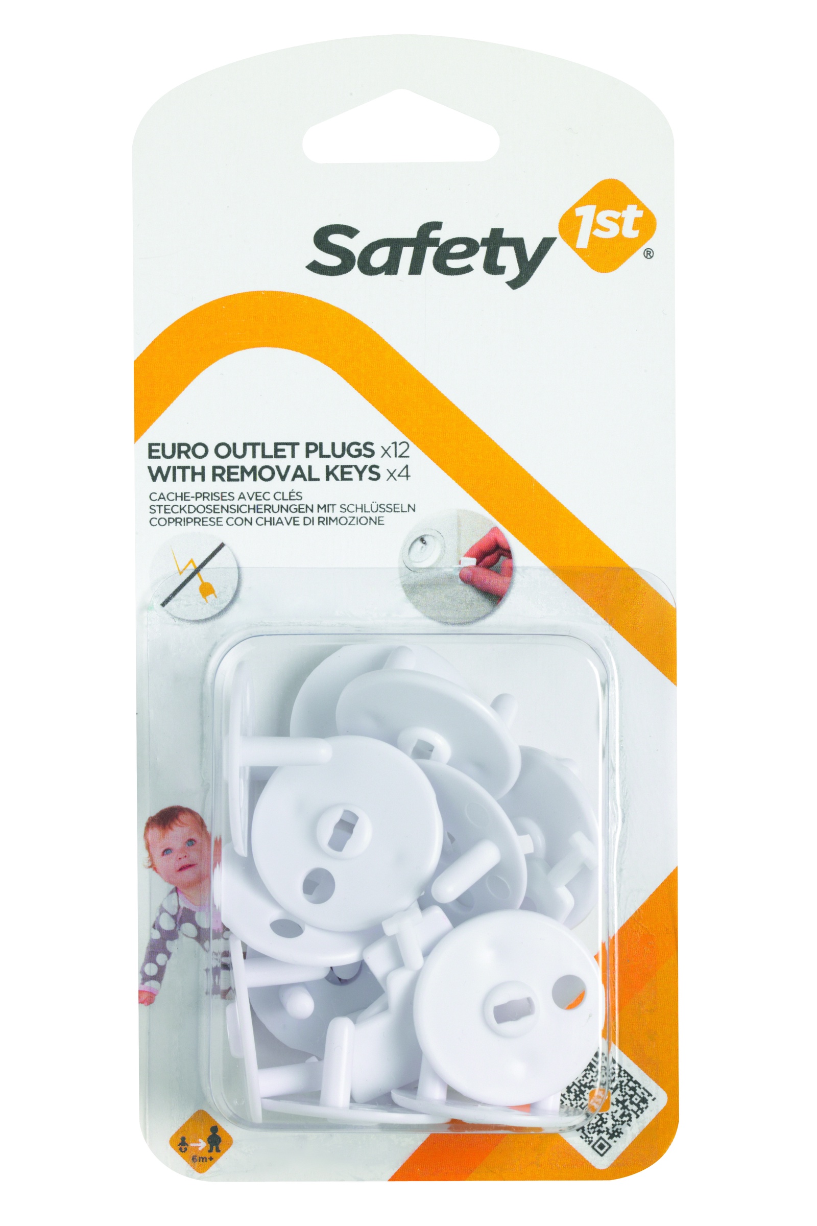 фото Заглушка для розеток Safety 1st Заглушка для розетки с ключом (12 шт.) 3202002000, Полипропилен