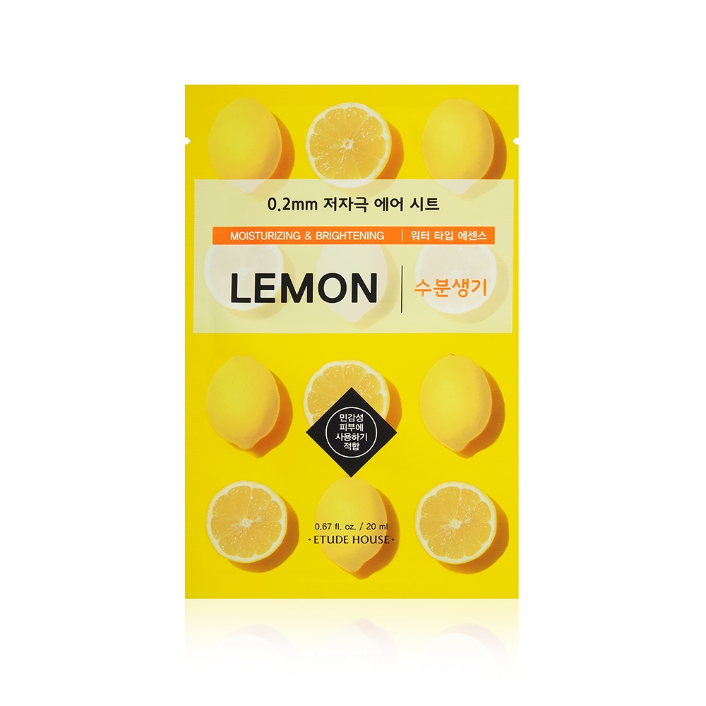 фото Маска для лица с экстрактом лимона Etude House 0.2 Therapy Air Mask Lemon, 20 мл