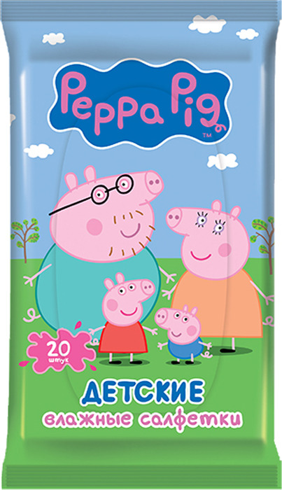 фото Влажные салфетки детские Peppa Pig, 20 шт Peppa pig (свинка пеппа)